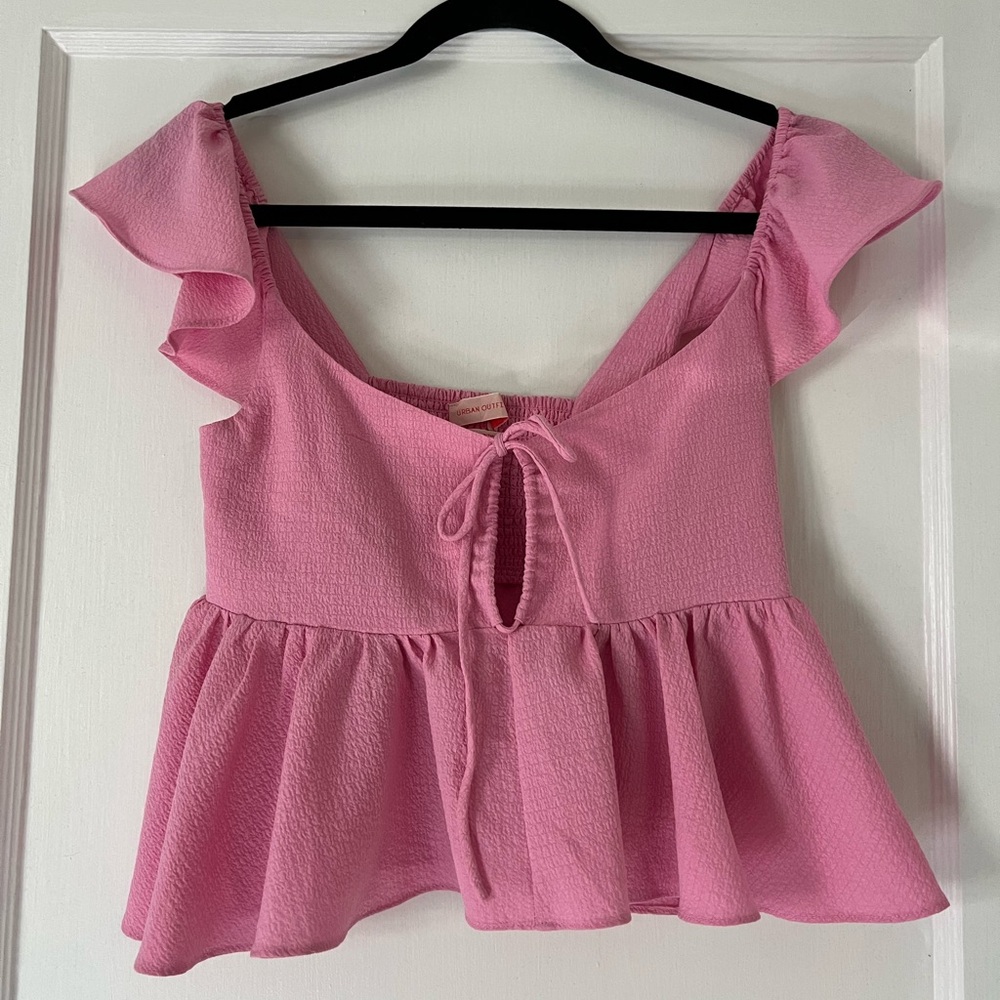 Urban outfitters pink babydoll top